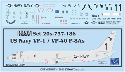 1:200 US Navy Boeing P-8A Poseidon VP-1 Screaming Eagles, VP-40 Fighting Marlins