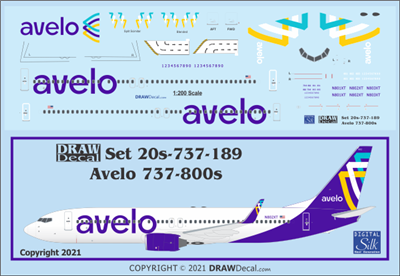 1:200 Avelo Airlines Boeing 737-800