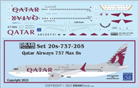 1:200 Qatar Airways Boeing 737-MAX8