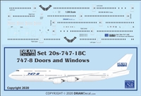1:200 Boeing 747-8I Windows, Door & Details