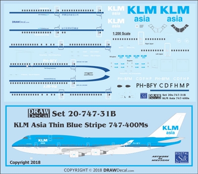 1:200 KLM Asia (2005 cs) Boeing 747-400M