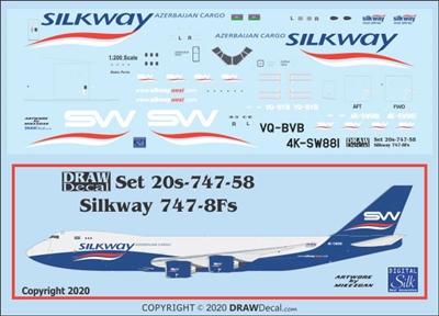 1:200 Silkway Cargo Boeing 747-8F