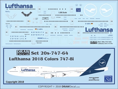 1:200 Lufthansa (2018 cs) Boeing 747-8I