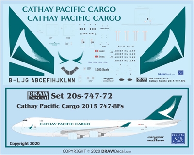 1:200 Cathay Pacific Cargo (2015 cs) Boeing 747-8F