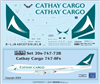 1:200 Cathay Cargo (2023 cs) Boeing 747-8F