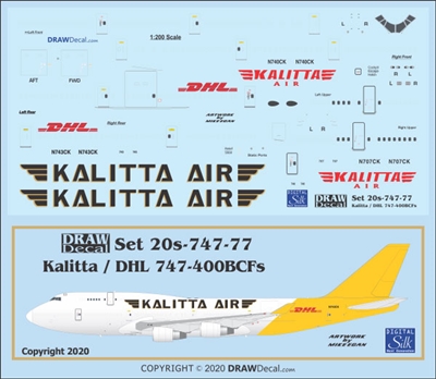 1:200 Kalitta Air / DHL Boeing 747-400BCF