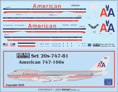 1:200 American Airlines Boeing 747-123