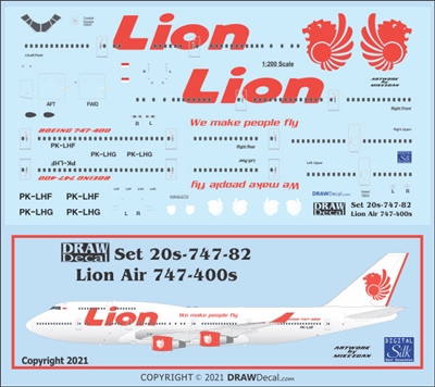 1:200 Lion AIr Boeing 747-400
