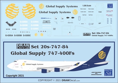 1:200 Global Supply Systems Boeing 747-400F