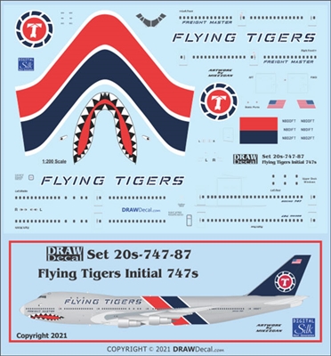 1:200 Flying Tiger Line Boeing 747-200F