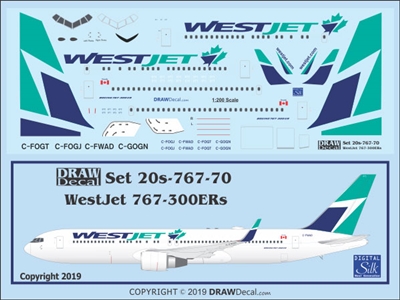 1:200 WestJet Boeing 767-300ER