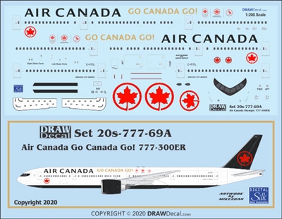 1:200 Air Canada (2017 cs)  "Go Canada Go" Boeing 777-300ER