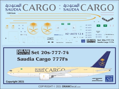 1:200 Saudia Cargo Boeing 777-2F