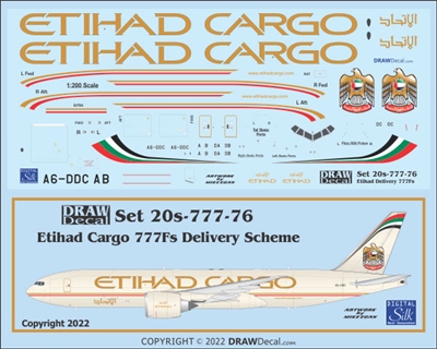 1:200 Etihad Cargo (early cs) Boeing 777-2F