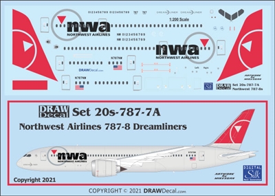 1:200 Northwest Airlines Boeing 787-8