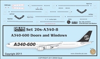 1:200 Airbus A.340-600 Doors & Windows