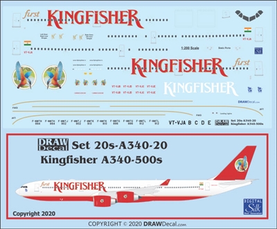 1:200 Kingfisher Airlines Airbus A.340-500