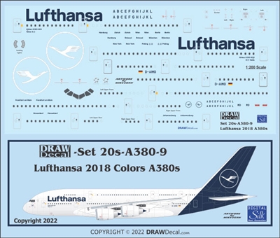 1:200 Lufthansa (2018 cs) Airbus A.380