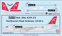 1:200 NWA Northwest Airbus A.320