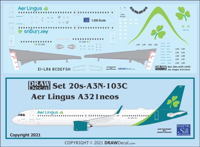 1:200 Aer Lingus Airbus A.321NEO (with Corogard)