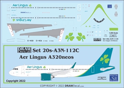 1:200 Aer Lingus Airbus A.320NEO (with Corogard)