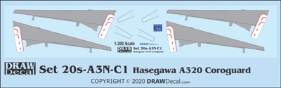 1:200 Airbus A.320 Corogard (Hasegawa Kit).  Two Sets