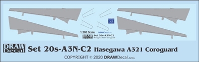 1:200 Airbus A.321 Corogard (Hasegawa Kit).  Two Sets