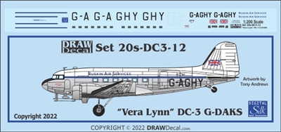 1:200 Aces High / "Airline" / Ruskin Air Services 'Vera Lynn' Douglas C-47 Dakota