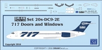 1:200 Boeing 717-200 Door, window and windshield set