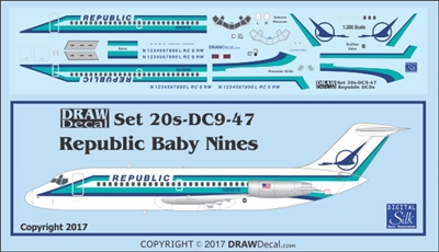 1:200 Republic Airlines Douglas DC-9-14/-15