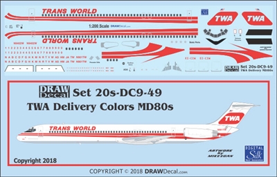 1:200 Trans World Airlines  McDD MD-80