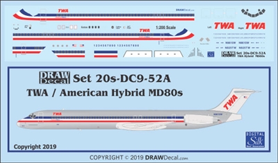 1:200 Trans World Airlines (American Airlines hybrid cs) McDD MD80