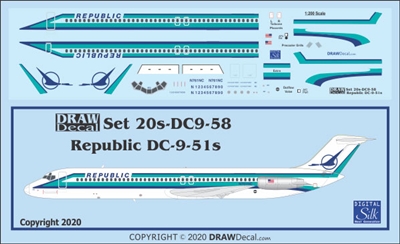 1:200 Republic Airlines Douglas DC-9-51