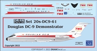 1:200 Douglas Demonstrator' / TWA (twin globe cs) Douglas DC-9-10