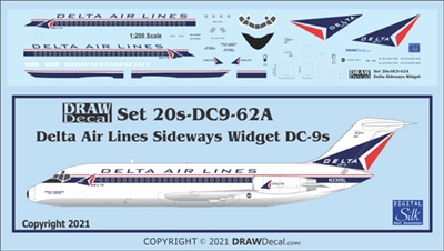 1:200 Delta Airlines (early sideways logo) Douglas DC-9-14