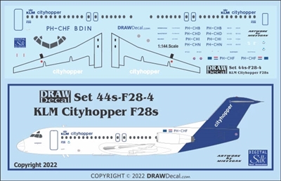 1:200 KLM Citihopper Fokker F28-4000