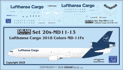 1:200 Lufthansa Cargo (2018 cs) McDD MD-11F