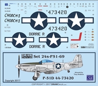 1:24 N.A. P-51D Mustang  "Chooch II", "Dorrie H"