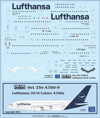 1:125 Lufthansa (2018 cs) Airbus A.380