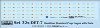 1:32 Hamilton Standard Prop Logos (44) with Data Blocks