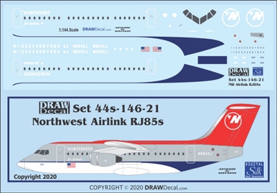 1:144 Northwest Jet Airlink Bae RJ85 (146-200)