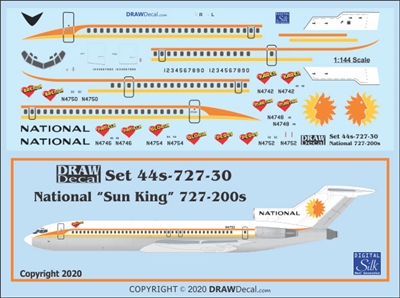 1:144 National Airlines Boeing 727-200