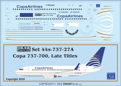 1:144 COPA Panama (later titles) Boeing 737-700