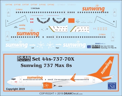 1:144 Sunwings Boeing 737-MAX8