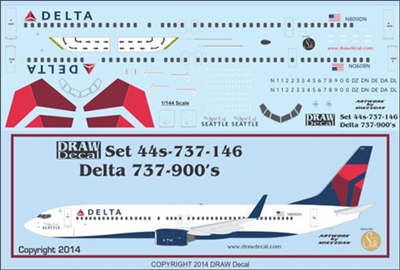 1:144 Delta Airlines (2007 cs) Boeing 737-900(W)