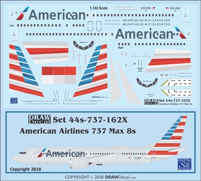 1:144 American Airlines Boeing 737-MAX8