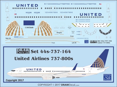 1:144 United Airlines Boeing 737-800