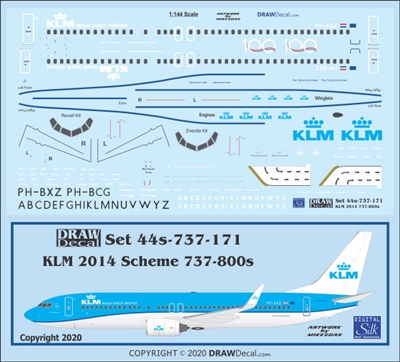 1:144 KLM (2014 cs) Boeing 737-800