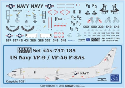 1:144 US Navy Boeing P-8A Poseidon VP-9 Golden Eagles, VP-46 Grey Knights