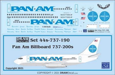 1:144 Pan Am ('Billboard' cs) Boeing 737-200